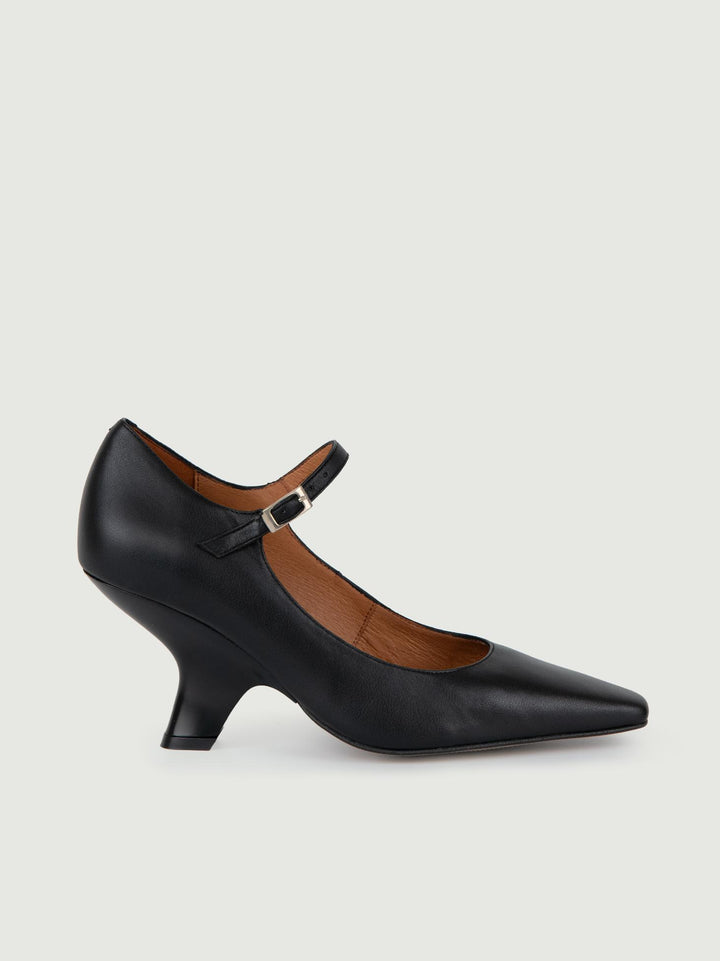 DÉCOLLETÉ IN PELLE NERA