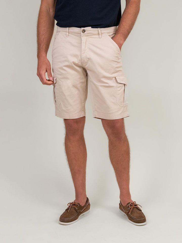 BERMUDA BEIGE CON TASCONI