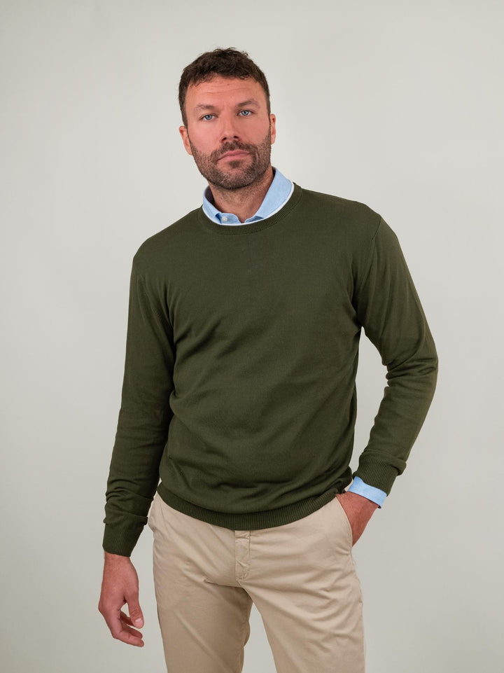 Maglia a MANICA LUNGA IN COTONE KAKI 0578 41 FIESOLI DANIELE 