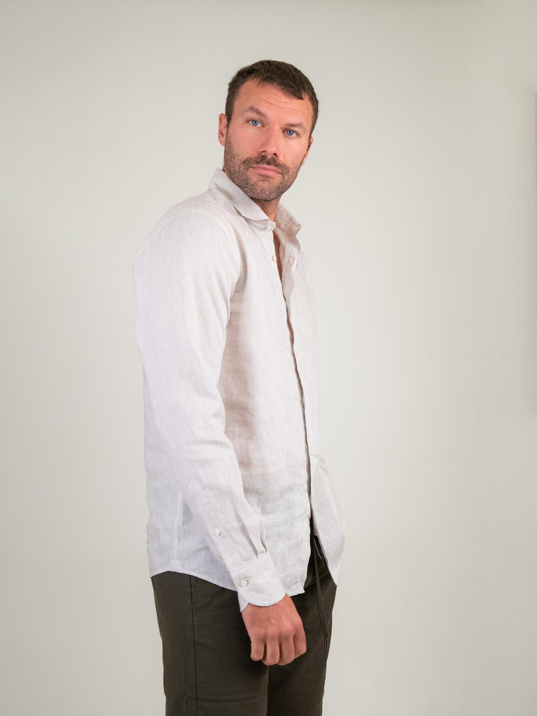 CAMICIA IN LINO BEIGE ARTHUR 02 DEPERLU 