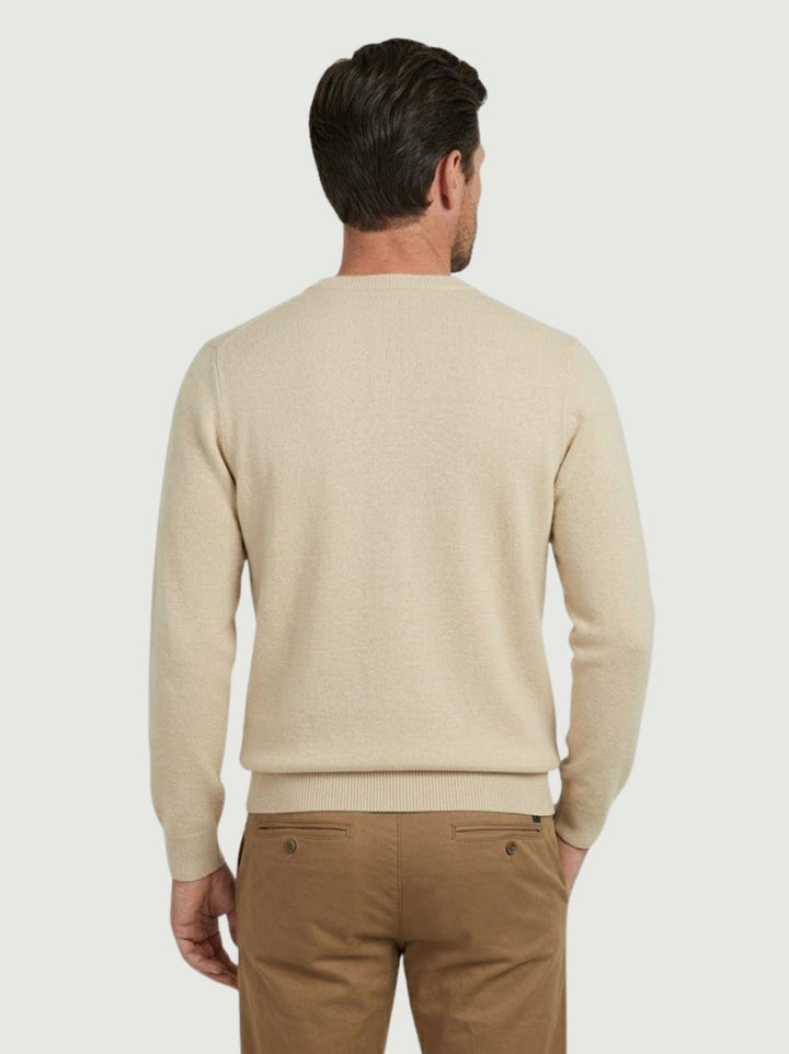 Maglia girocollo in cotone rasato panama 3850900 607 ANDREA MORANDO 
