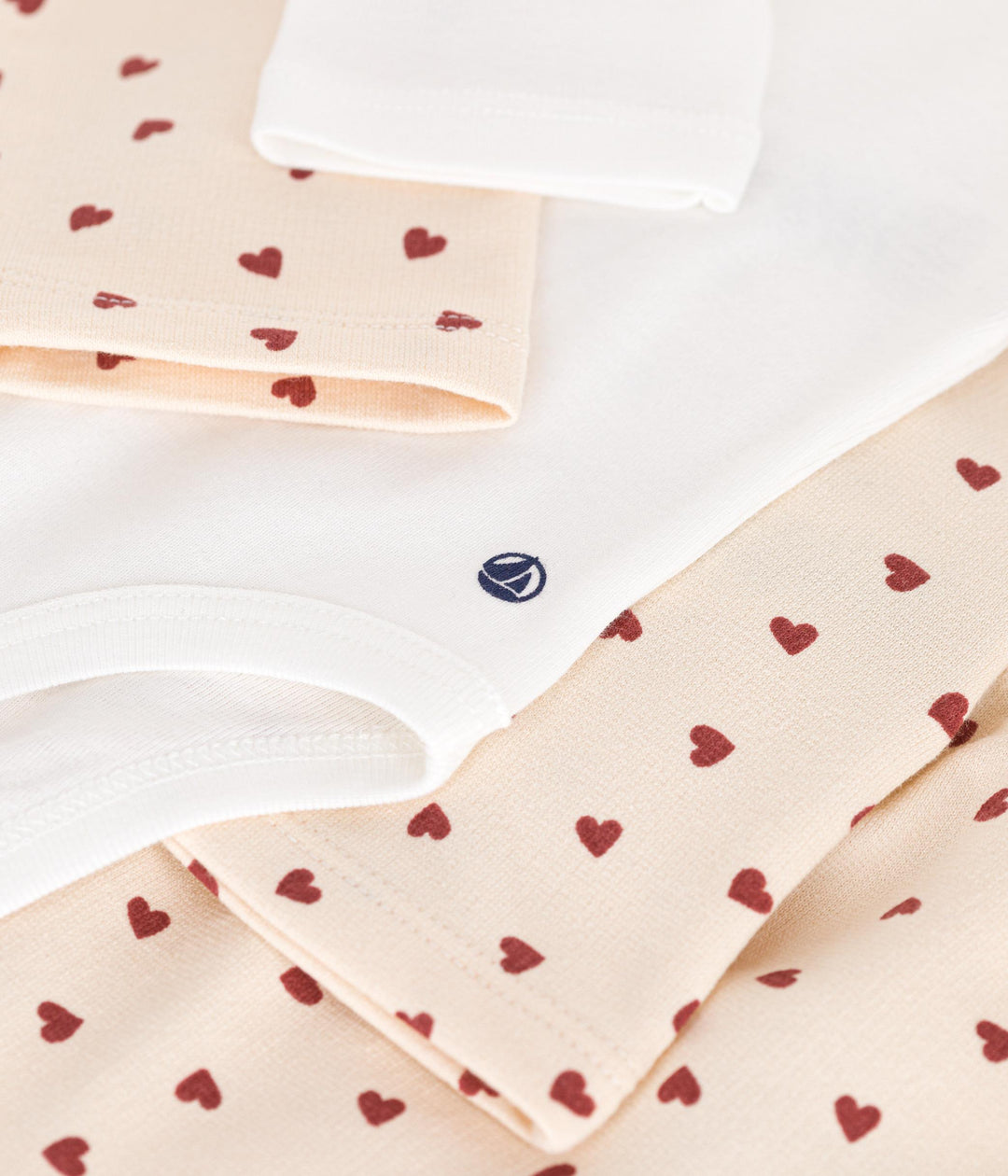 COMPLETO 3 PEZZI IN TESSUTO FELPATO LEGGERO BEBÈ A0AKX 01 PETIT BATEAU 