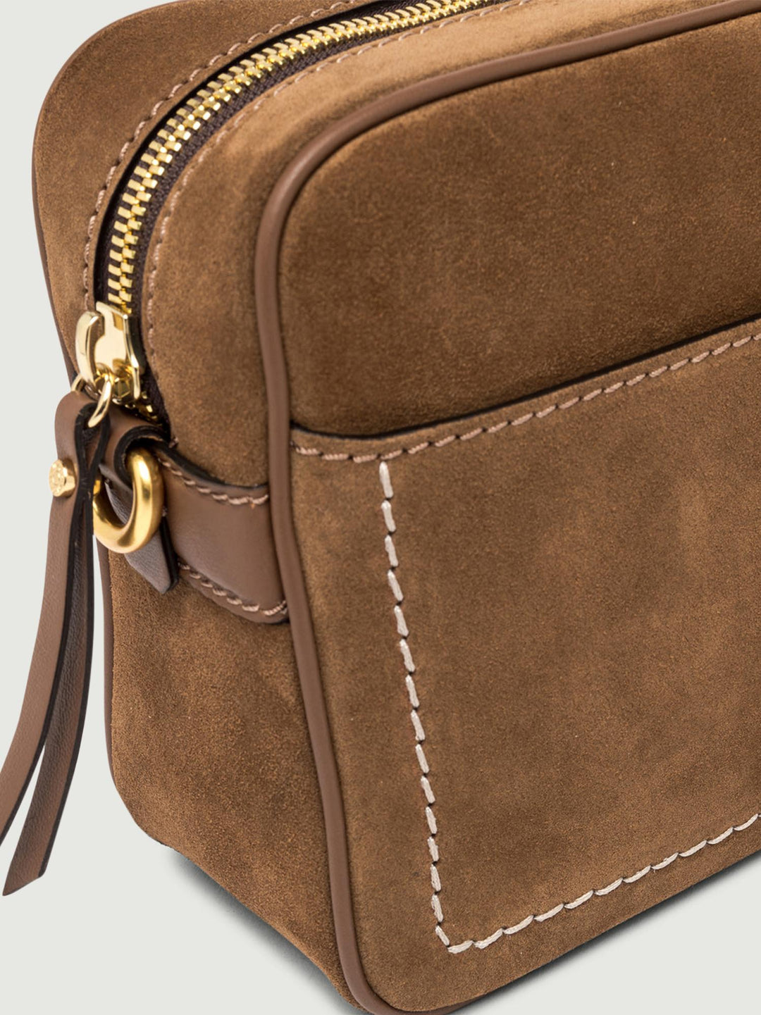 Borsa a tracolla in camoscio Nina color cognac 11260 CM-PL 099 GIANNI CHIARINI 