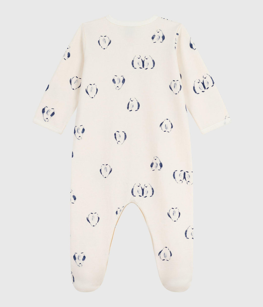 Pigiama in tessuto felpato spazzolato con stampa pinguini neonato A0DZW 01 PETIT BATEAU 