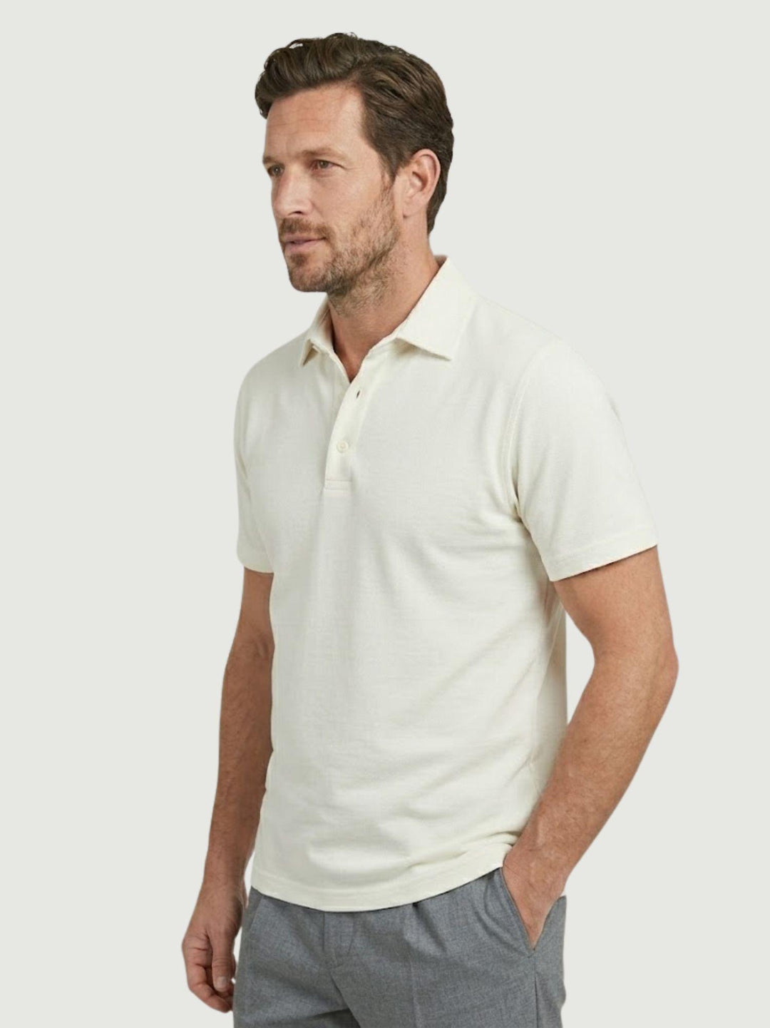 Polo in cotone piquet bianca BU26S07POPIQUETCOGMT 101 ANDREA MORANDO 