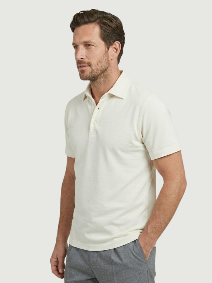 Polo in cotone piquet bianca BU26S07POPIQUETCOGMT 101 ANDREA MORANDO 