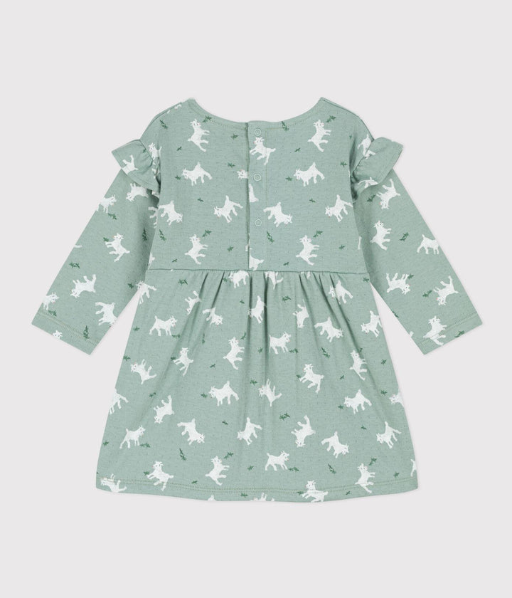 ABITO IN TUBIQUE CON MANICHE LUNGHE E STAMPA A090K 01 PETIT BATEAU 