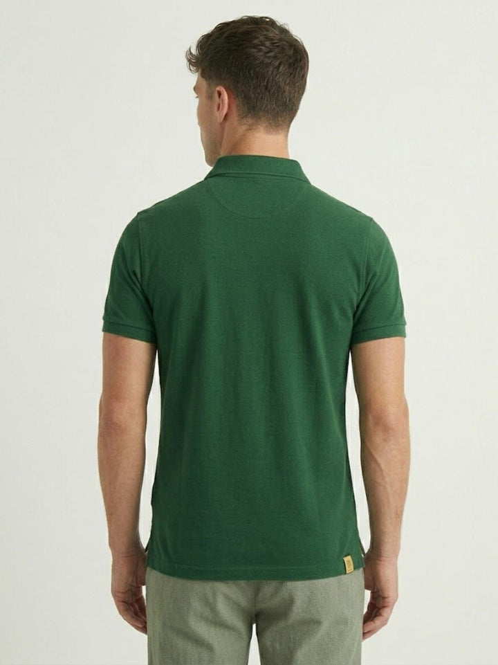 Polo piquet Monogram enamel green M1110465A K1B SUPERDRY 