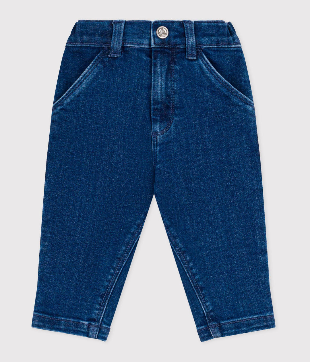 Pantaloni in denim neonato A0EDO 01 PETIT BATEAU 