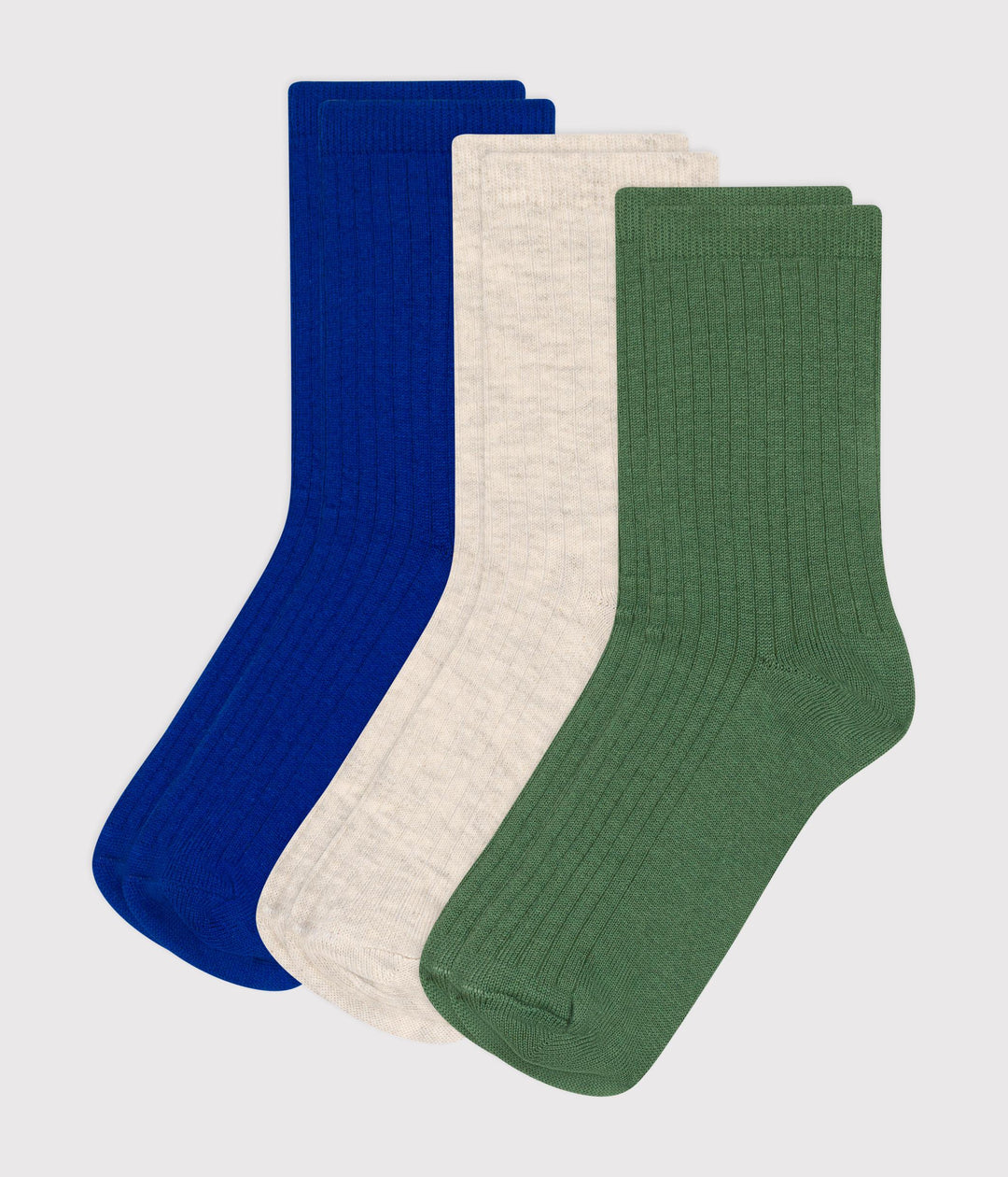 3 paia di calzini in cotone tinta unita A0B92 01 PETIT BATEAU 
