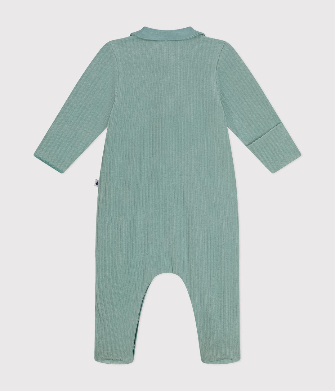 Pigiama neonato in velluto verde a coste A0ATO 01 PETIT BATEAU 