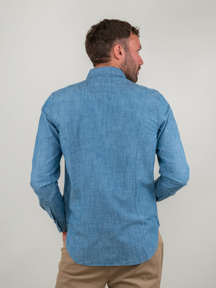 CAMICIA IN DENIM CON BOTTONI A CONTRASTO YORK 01 DEPERLU 