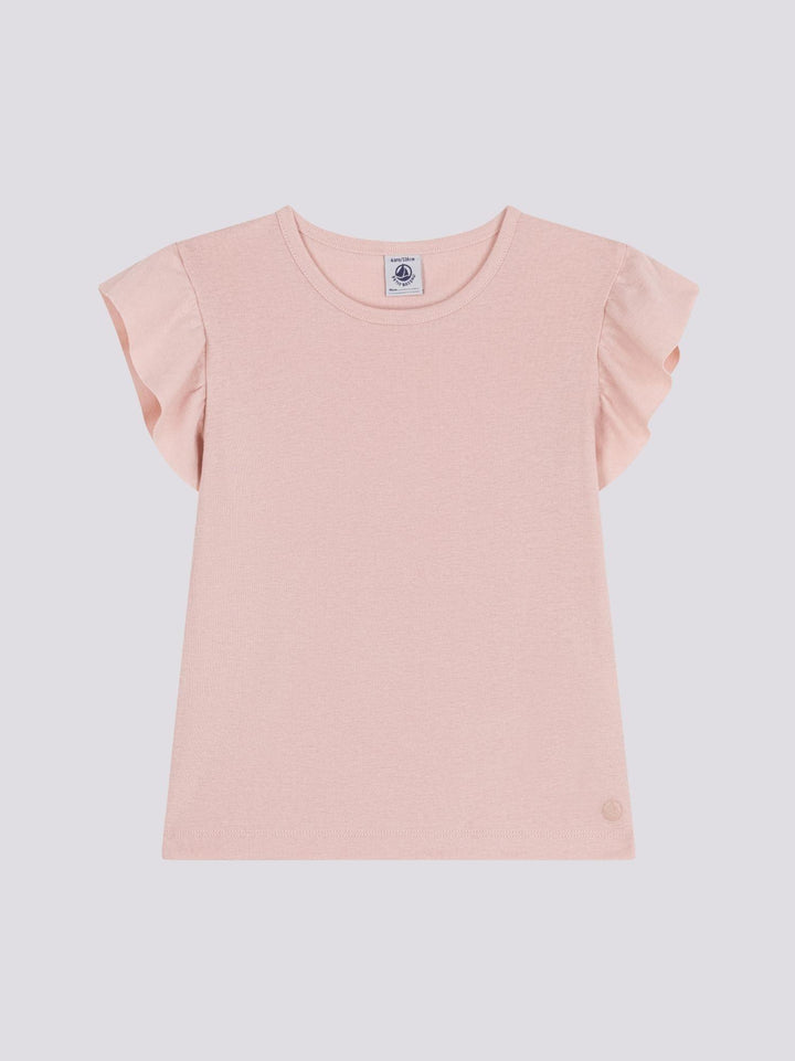 T-SHIRT IN COTONE ROSA BAMBINA A09VT 01 PETIT BATEAU 
