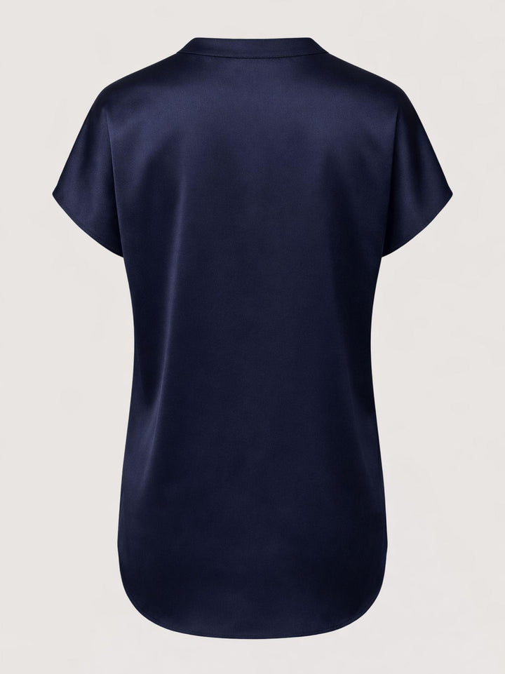 Blusa in raso blu M9237 BLU ANDREA MORANDO 