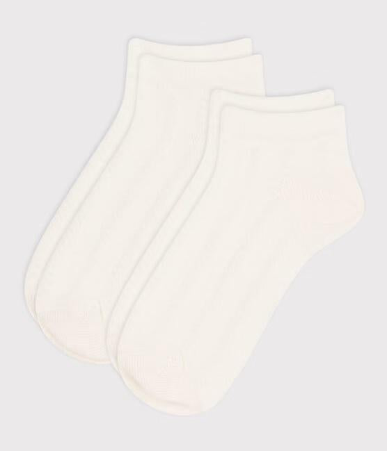 Set di 2 paia di calzini bambino in jersey di cotone tinta unita
