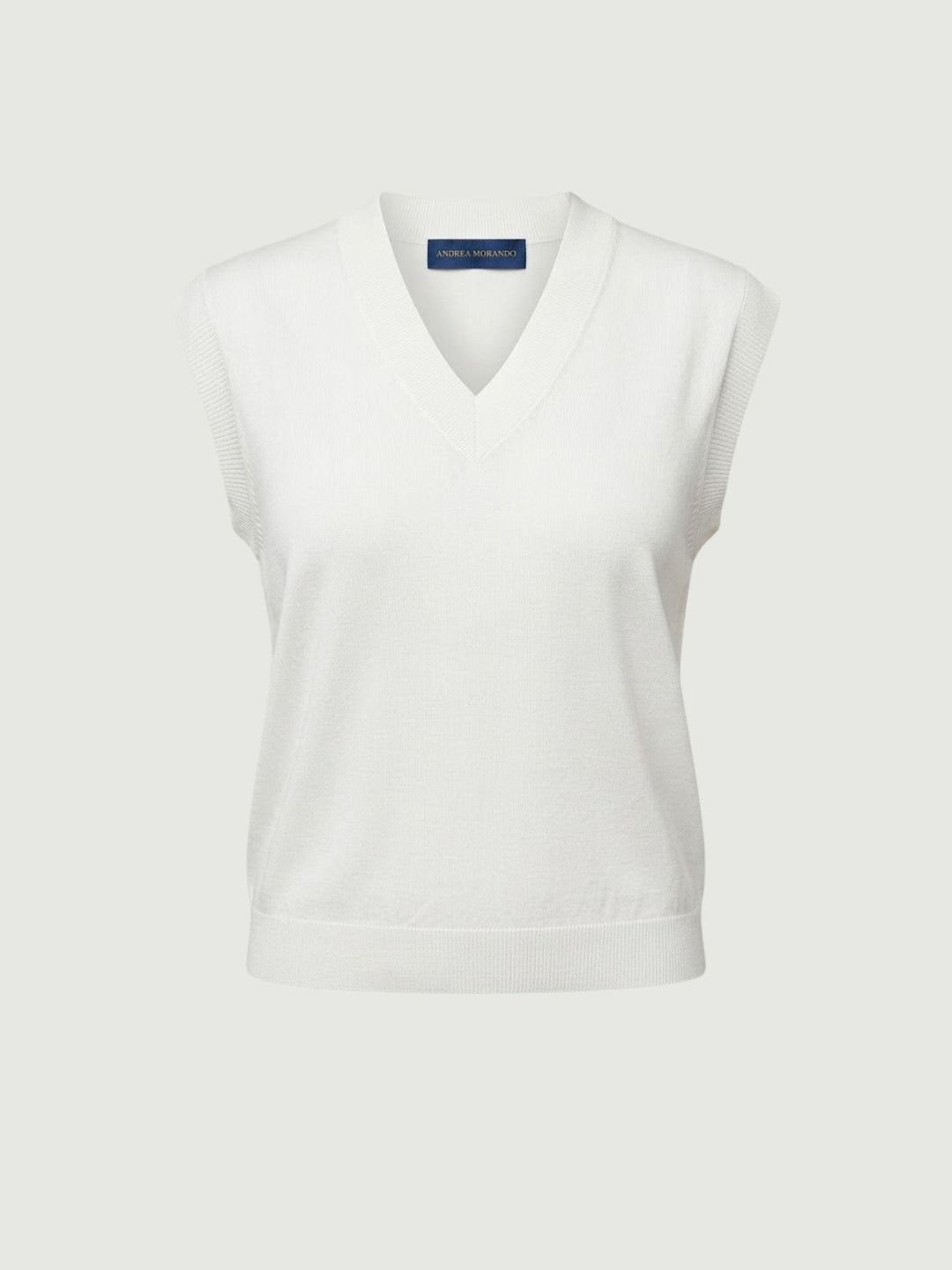 Gilet in maglina bianco 5113 BIANCO ANDREA MORANDO 