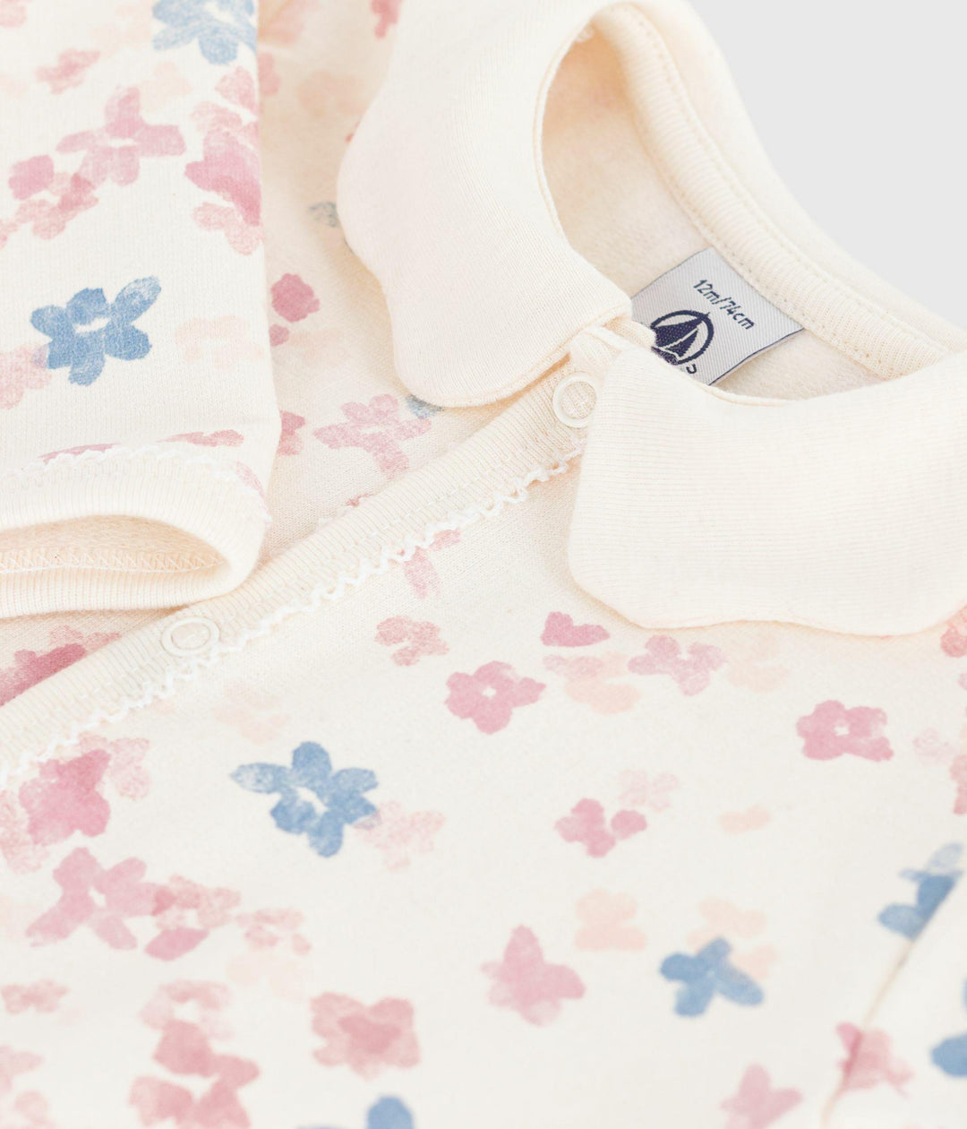 Pigiama in tessuto felpato spazzolato con stampa a fiori A0DWT 01 PETIT BATEAU 