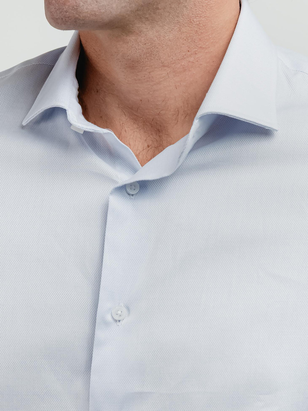 CAMICIA BIANCA CON MICROFANTASIA CELESTE ROYALREG CELESTE ANDREA MORANDO 