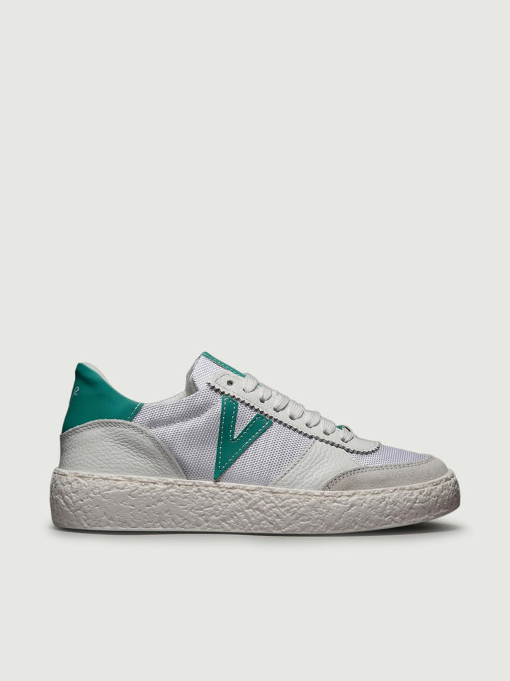 Sneaker Atena bianca e smeraldo SBITEK SME V2 