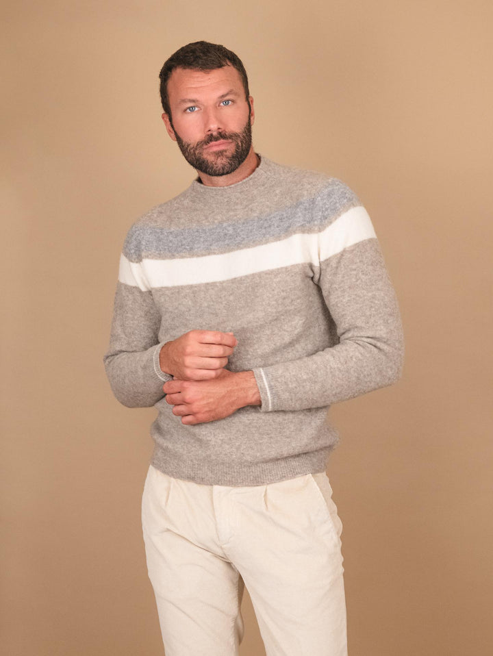 GIROCOLLO beige IN MISTO LANA MERINO 0094 0039 FIESOLI DANIELE 