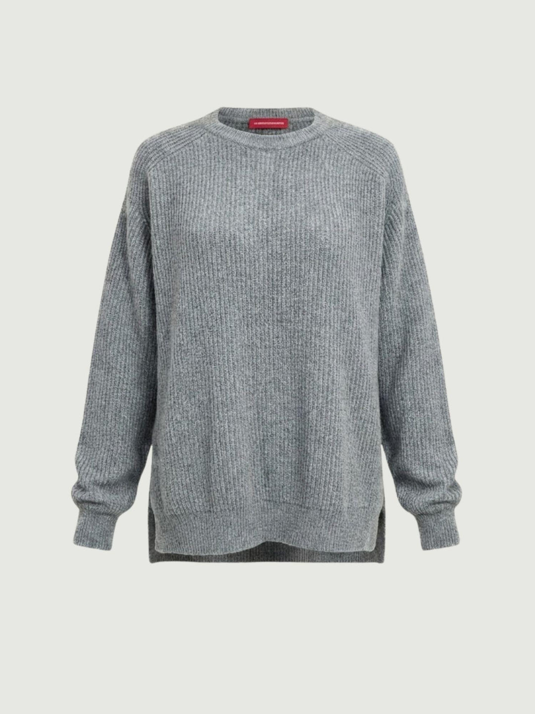 Maglia girocollo in lana e cashmere grigio 14264M ACCIAIO ANDREA MORANDO 