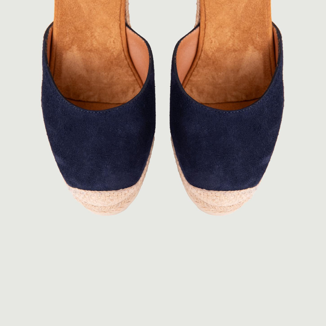 ESPADRILLAS SCAMOSCIATA BLU CON LACCI CARNOT OCEAN UNISA 