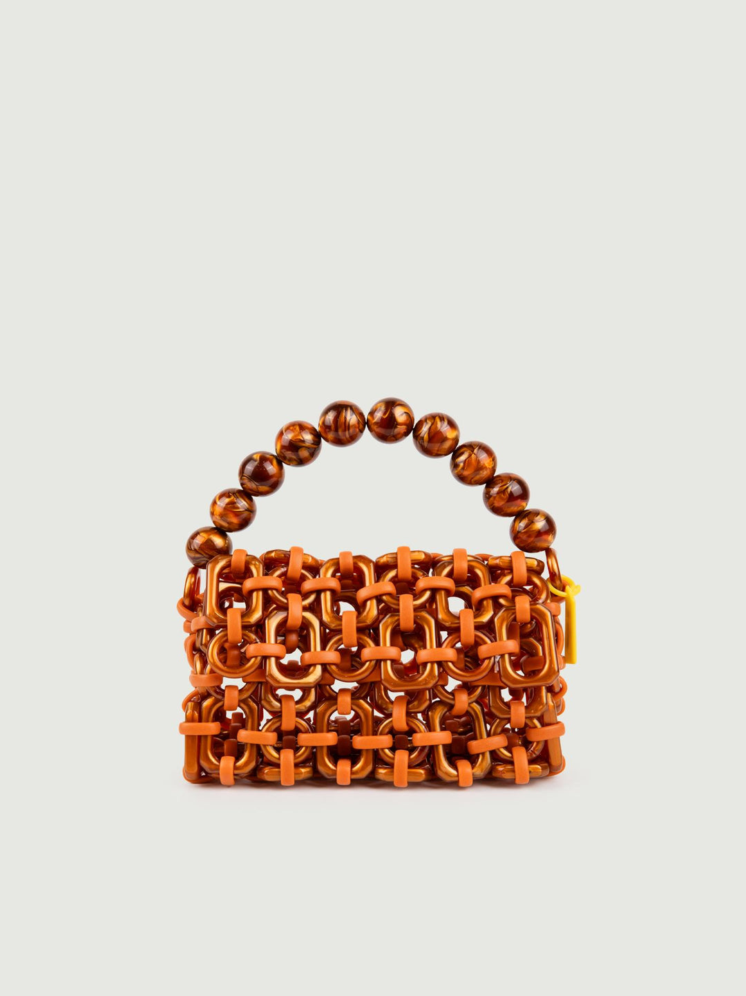BORSA BUBBLE IN RESINA ARANCIO METALLIZZATO BUBBLE METALLIC ORANGE BIMOR 