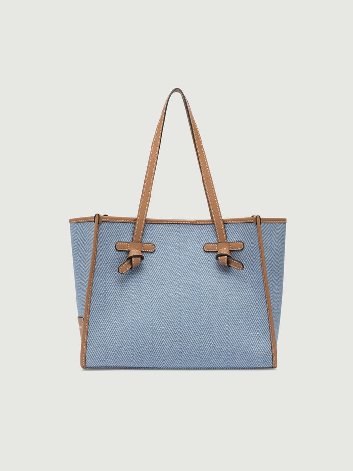 BORSA MARCELLA IN TESSUTO SPIGATO COLOR JEANS BS 6849/24PE WNDCHEV 1394 GIANNI CHIARINI 