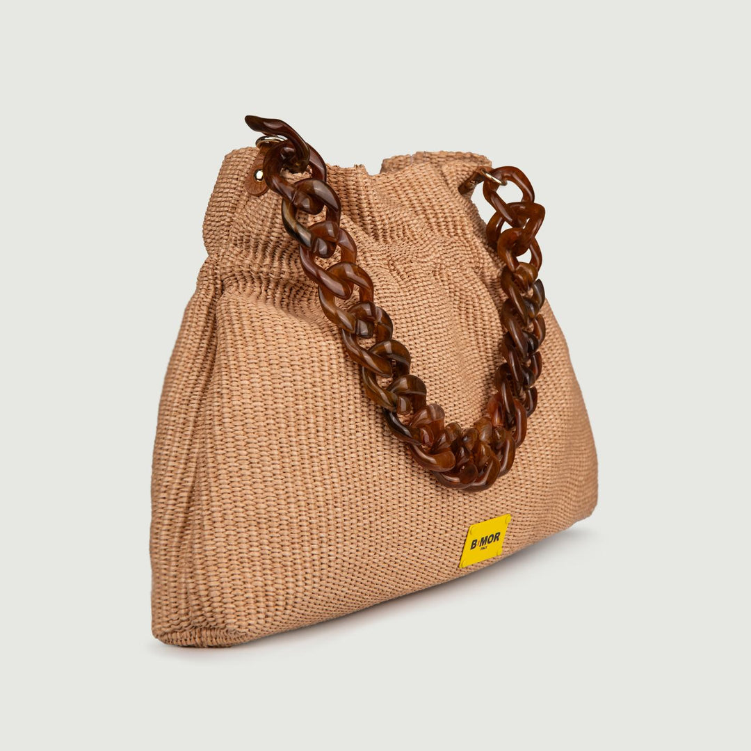 BORSA IN RAFIA CON TRACOLLA IN RESINA SWAG SWAGRAFIA RAFIA BIMOR 