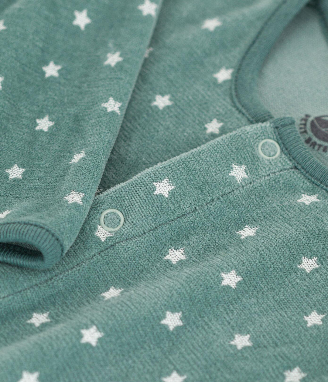 PIGIAMA BEBÈ IN CINIGLIA A STELLE A087R 01 PETIT BATEAU 