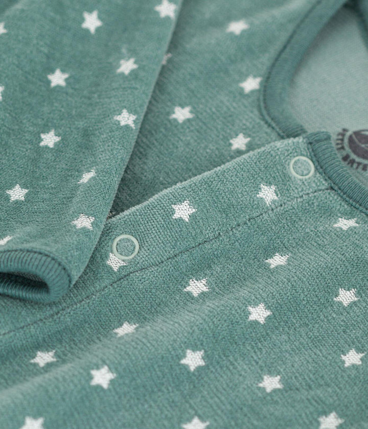 PIGIAMA BEBÈ IN CINIGLIA A STELLE A087R 01 PETIT BATEAU 
