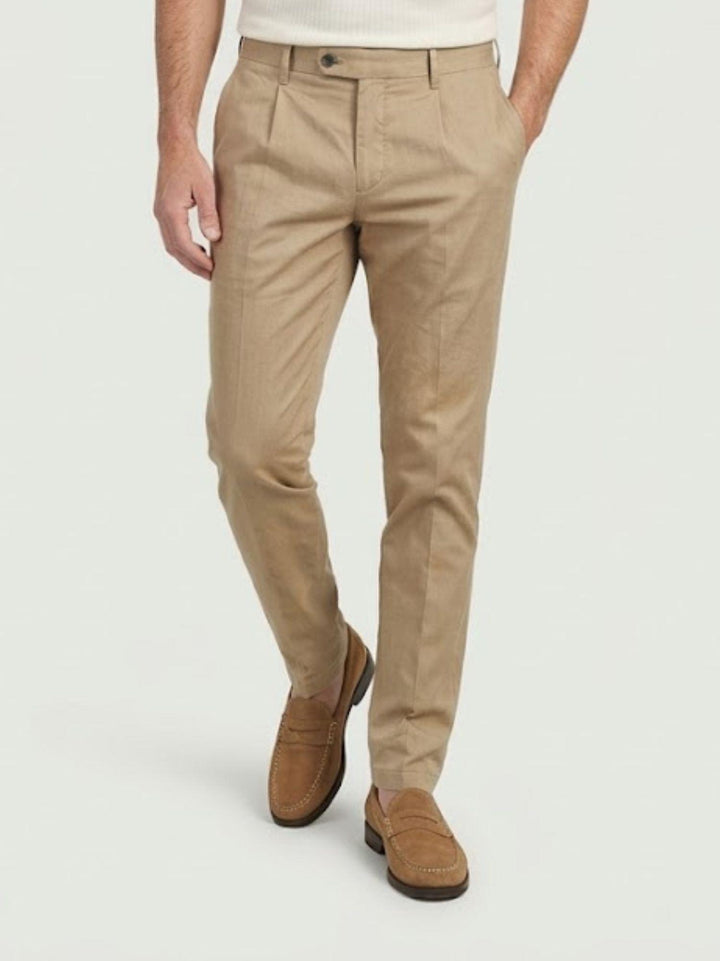 Pantalone chino con pences in cotone beige T623THI 748 NOLAB 