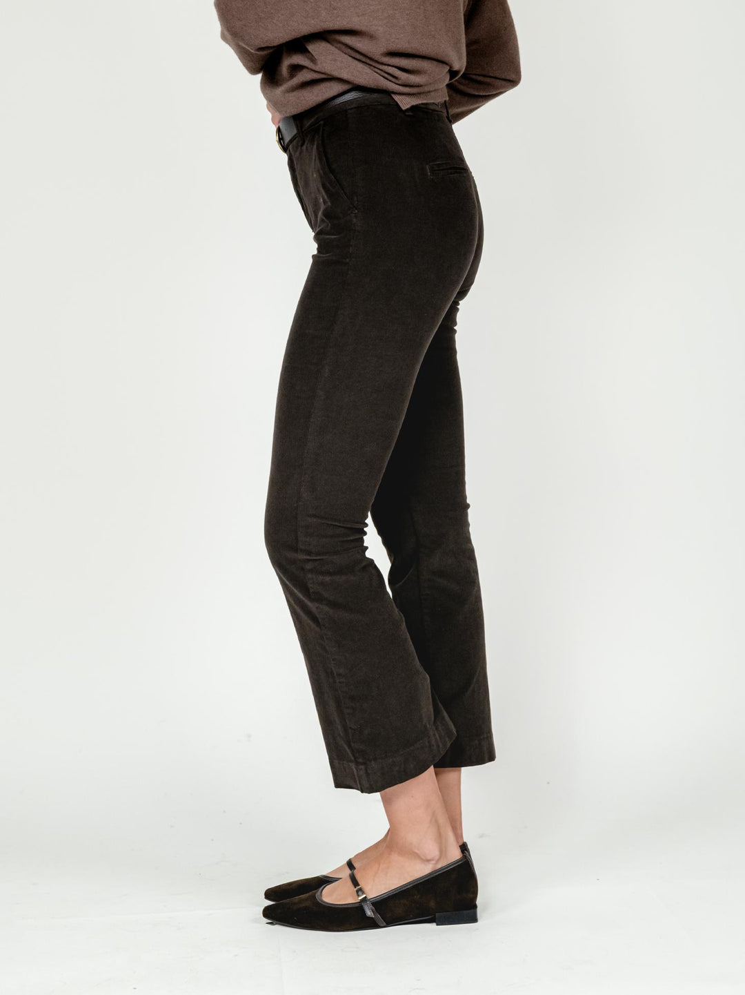 PANTALONE A TROMBETTA MORO IN VELLUTO 824W21 MORO ANDREA MORANDO 