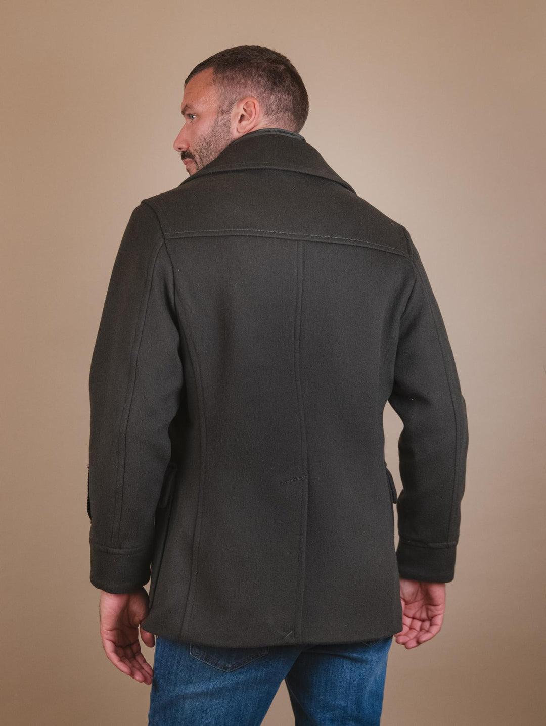 CAPPOTTO DOPPIOPETTO IN LANA MISTO CASHMERE VERDE ARMANDO FELT 954 PALTÒ 