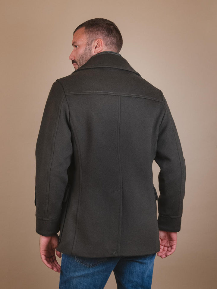 CAPPOTTO DOPPIOPETTO IN LANA MISTO CASHMERE VERDE ARMANDO FELT 954 PALTÒ 