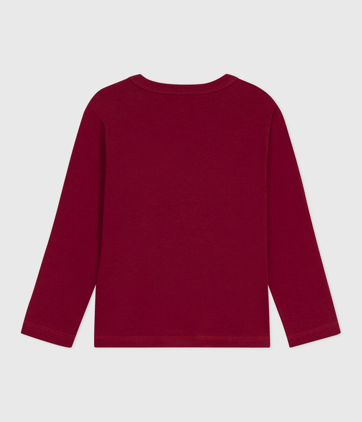 T-shirt a maniche lunghe in cotone tinta unita A0EF0 02 PETIT BATEAU 
