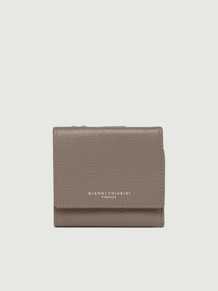 Mini portafoglio in pelle martellata beige 5080 GRN 2077 GIANNI CHIARINI 
