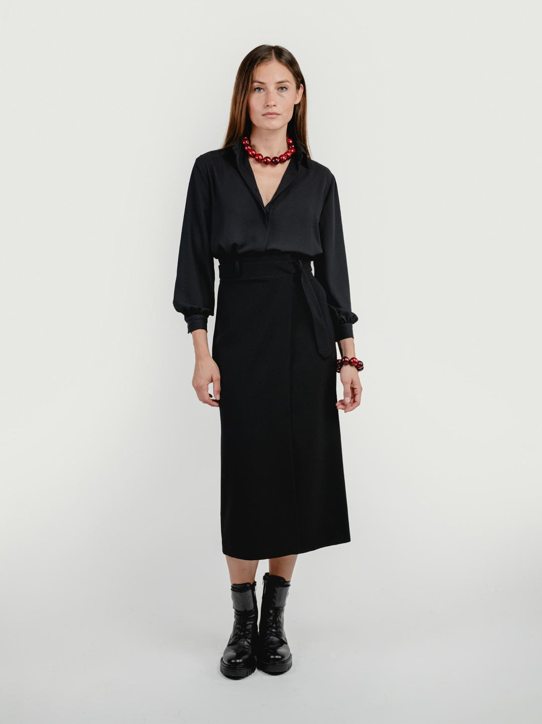 ABITO CAMICIA NERO 4492 036 ANDREA MORANDO 