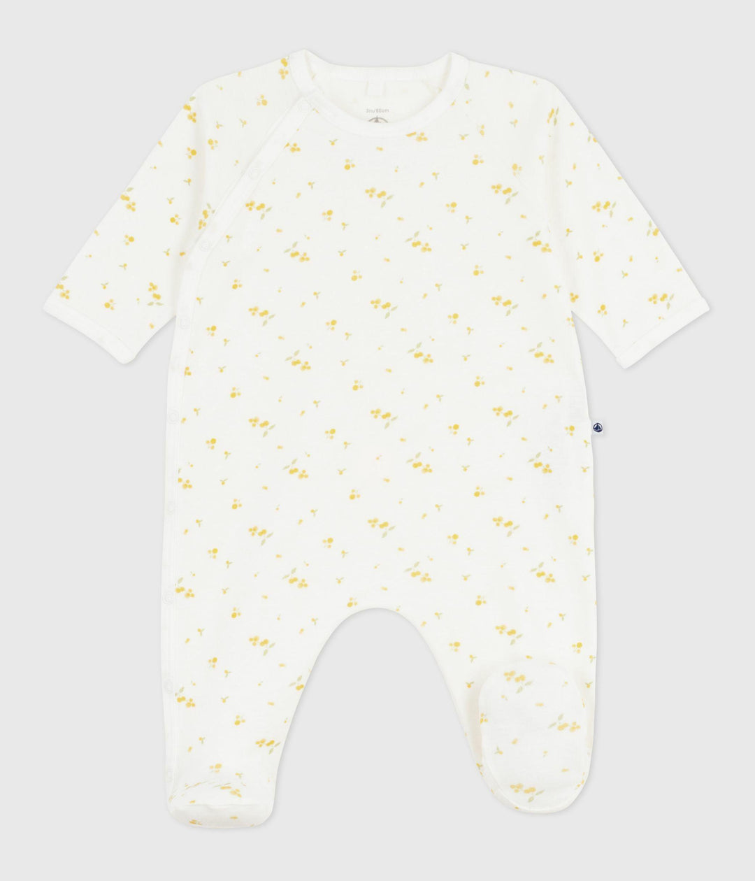 Tutina bebè con piedini stampa mimose A0F6F 01 PETIT BATEAU 
