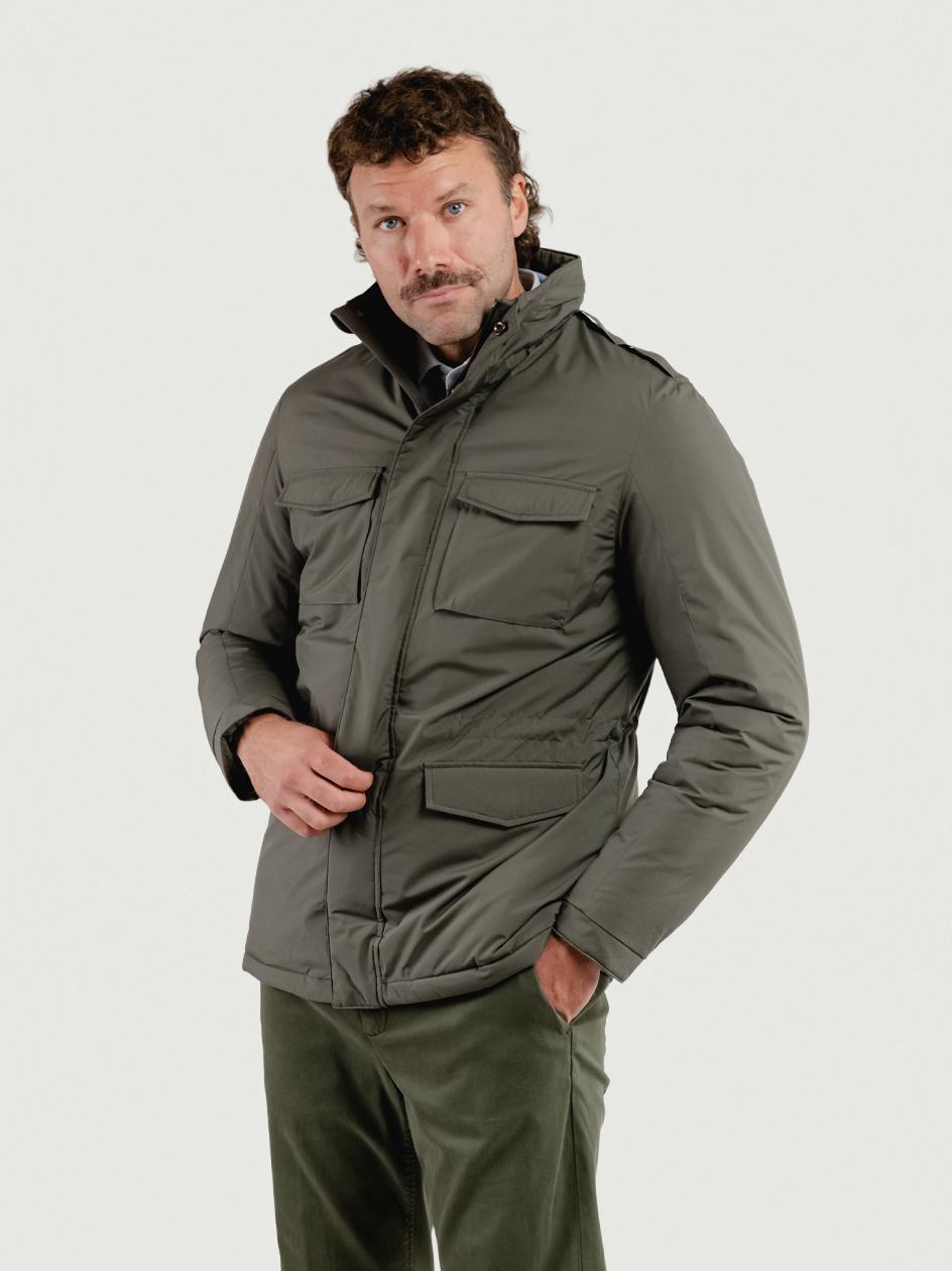 FIELD JACKET IN NYLON VERDE MILITARE BU26W14JKCOAT 301 ANDREA MORANDO 