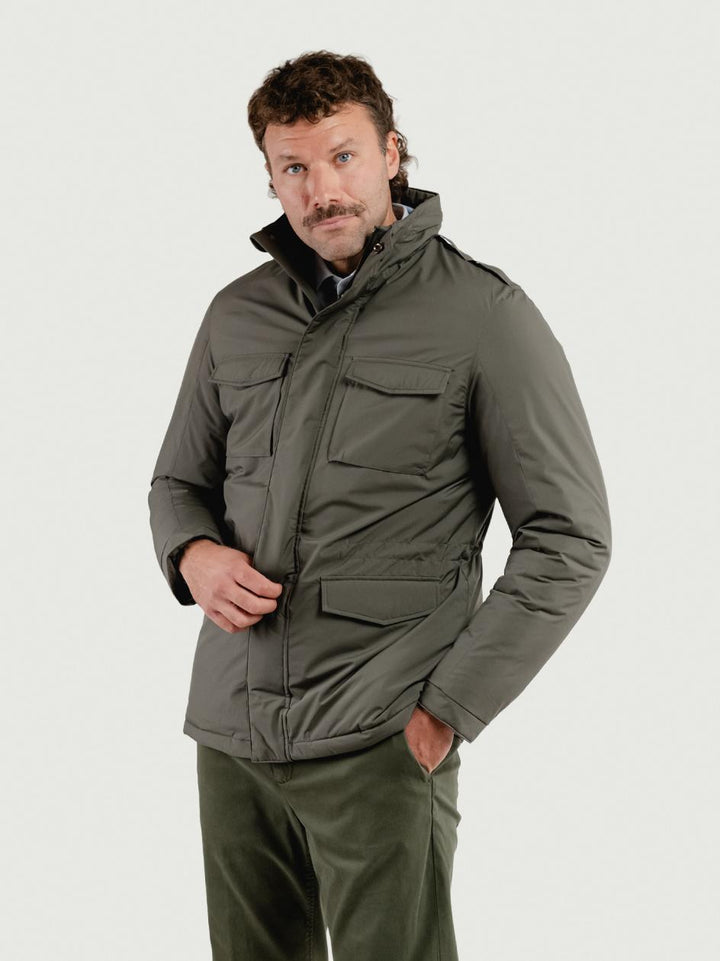 FIELD JACKET IN NYLON VERDE MILITARE BU26W14JKCOAT 301 ANDREA MORANDO 