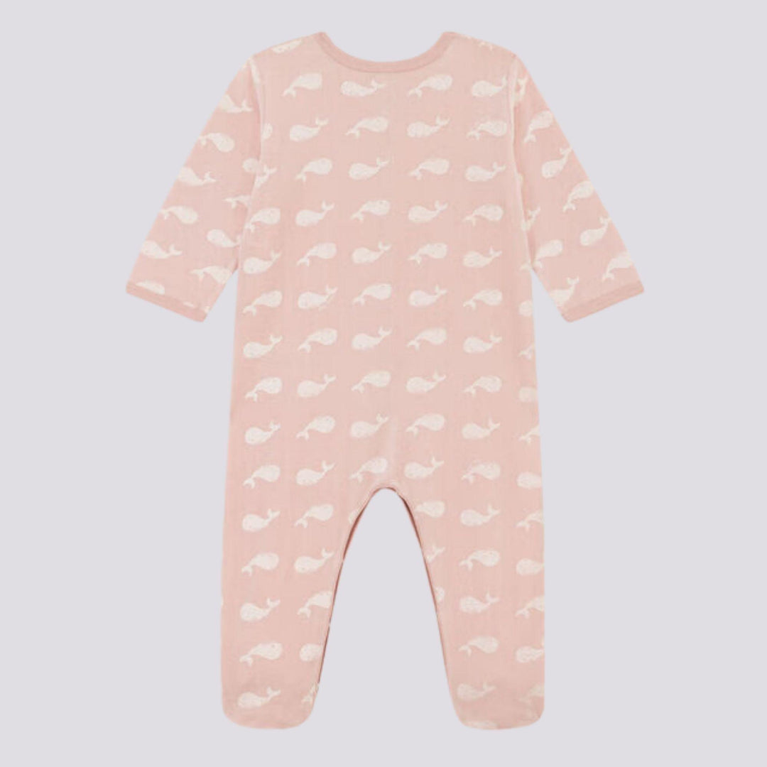 TUTINA PIGIAMA BALENE ROSA IN CINIGLIA A0AH0 01 PETIT BATEAU 