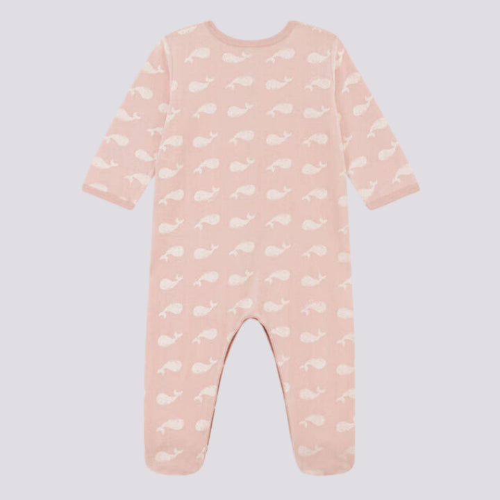 TUTINA PIGIAMA BALENE ROSA IN CINIGLIA A0AH0 01 PETIT BATEAU 
