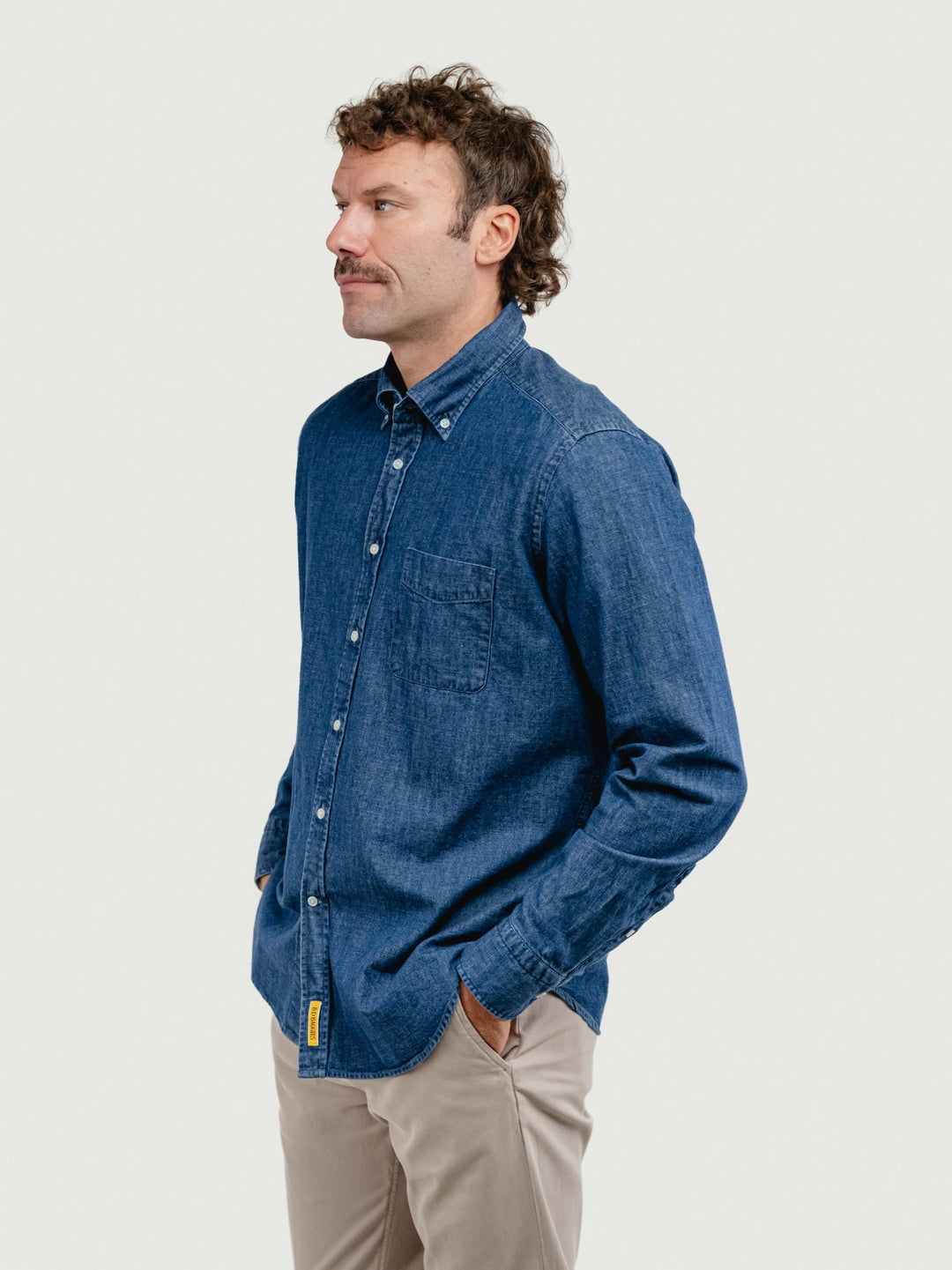 CAMICIA BRADFORD BOTTONDOWN IN DENIM SCURO BRADFORD/DEN26 01 BAGGIES 