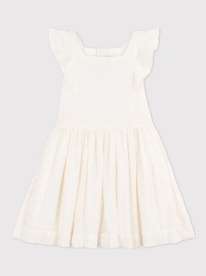 Abito bambina in pizzo sangallo A06O2 01 PETIT BATEAU 