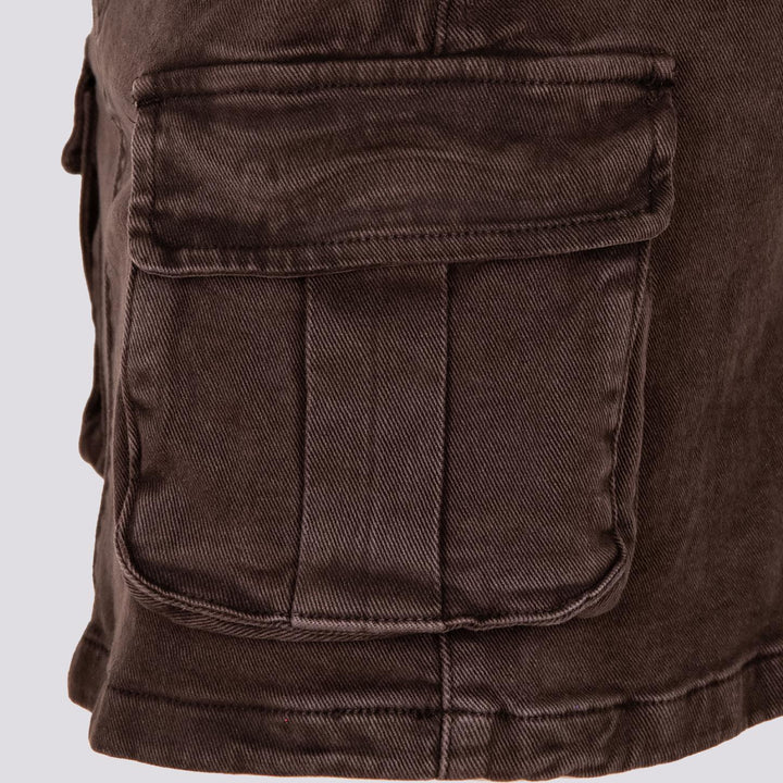 Mini gonna cargo in cotone marrone 1396 MARRONE ANDREA MORANDO 