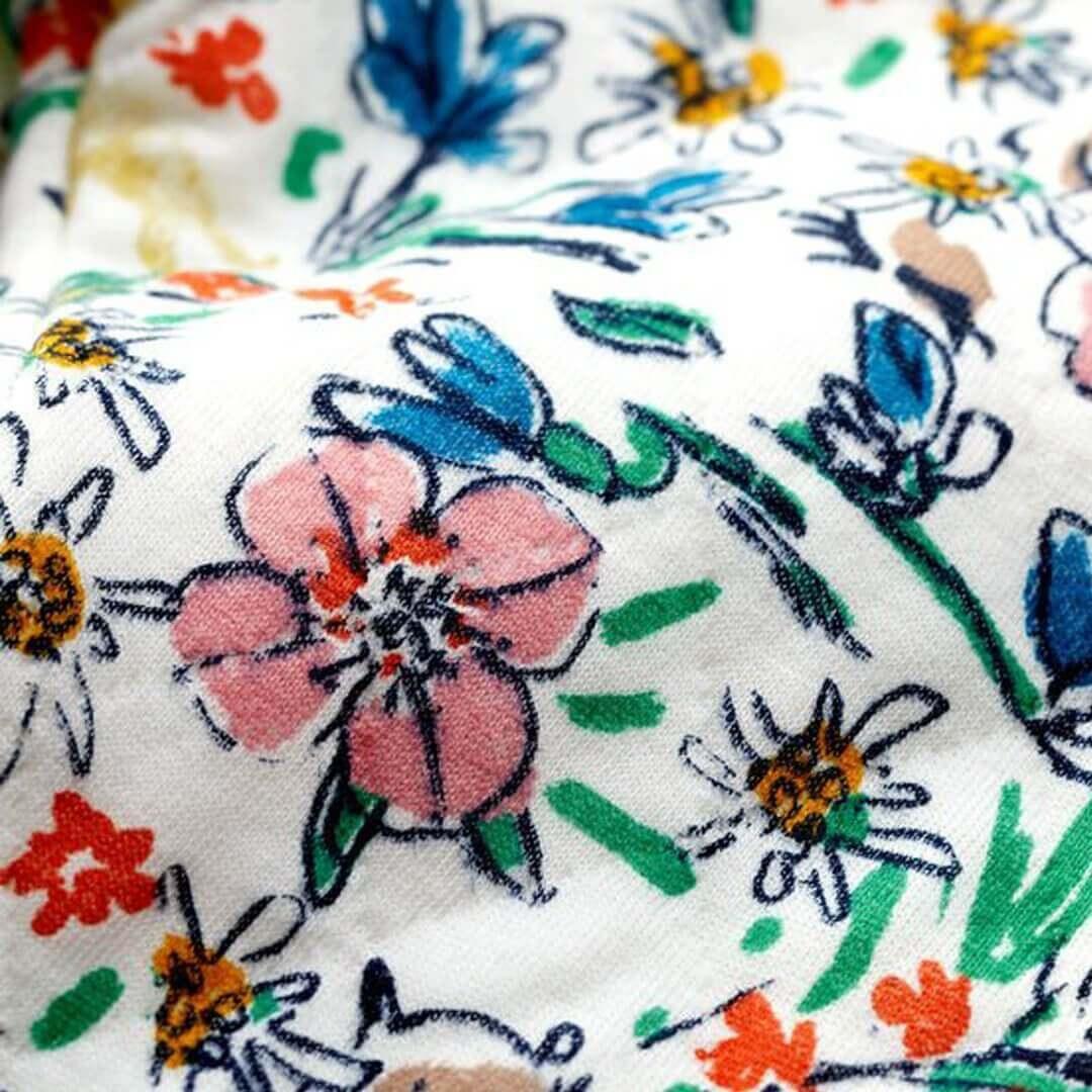 PANTALONE TRAPUNTATO CON FANTASIA FLOREALE A02DF 1 PETIT BATEAU 