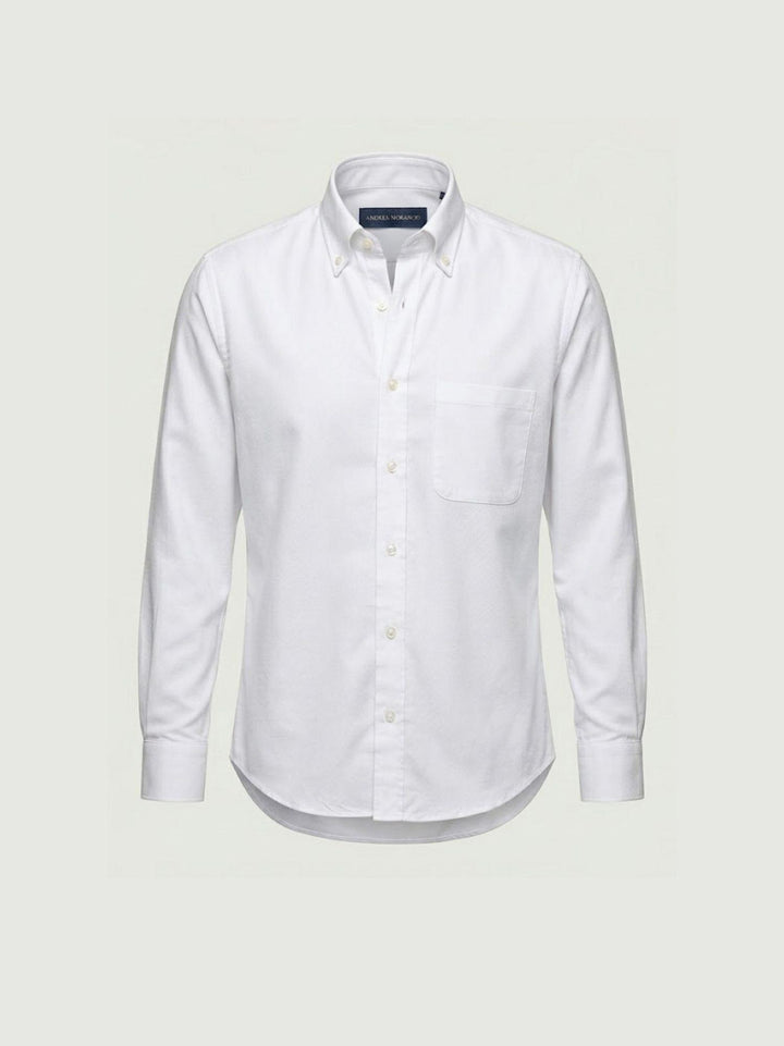 Camicia button down oxford in cotone bianca regular DOMINGO/REG/BD 1 ANDREA MORANDO 