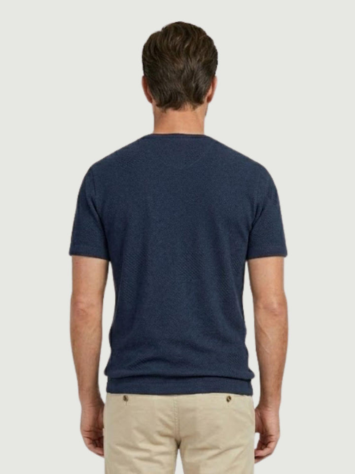T-shirt piquet in cotone navy 5800426 220 ANDREA MORANDO 