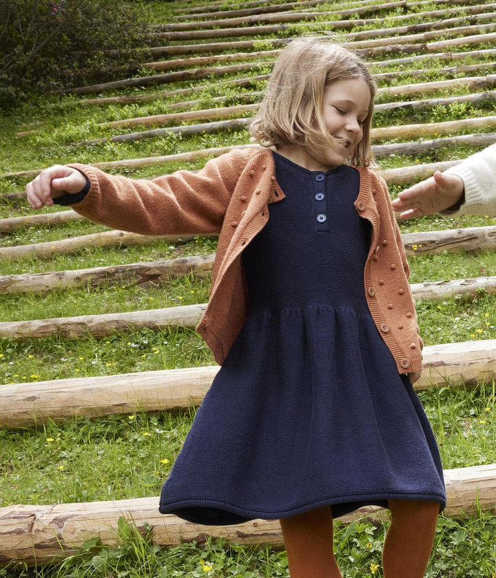 ABITO A MANICHE LUNGHE IN MAGLIA BAMBINA A082L 02 PETIT BATEAU 